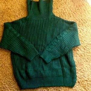 never worn dark green sweater